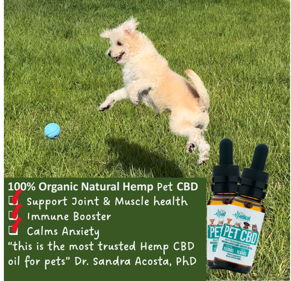 Broad Spectrum Hemp CBD oil for PETS 350MG (Organic-Flavorless 0% THC)